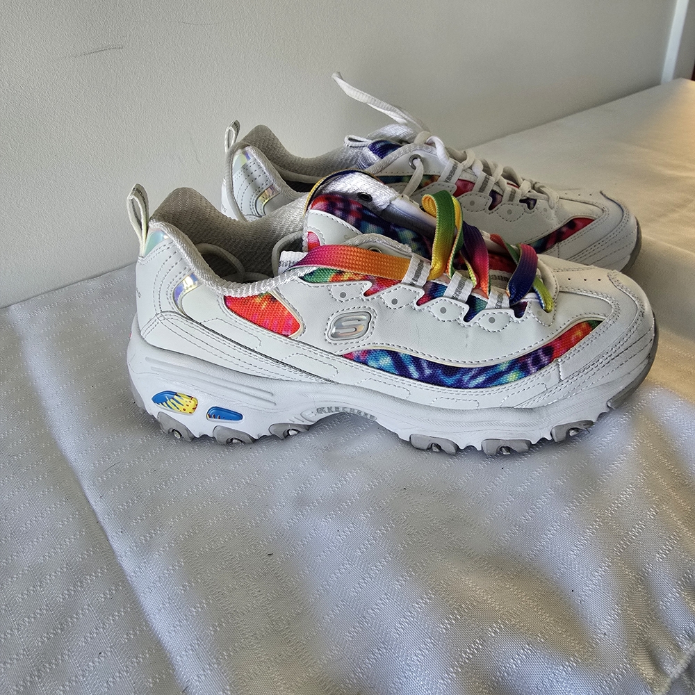 Skechers Women's White Rainbow Espadrilles